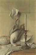 Jean Baptiste Oudry Still Life with White Duck (mk08) Spain oil painting reproduction
